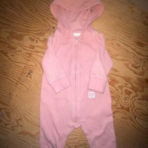 Carter's Pink Hooded Baby Bodysuit